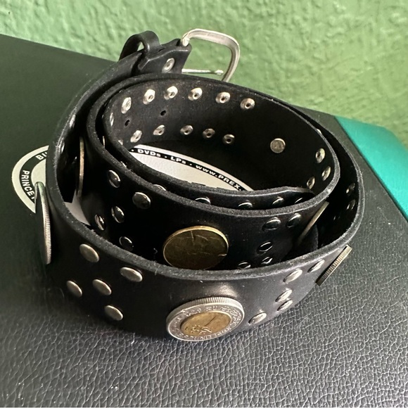 Studded Leather Belts with Coins Handmade in Morocco sz S/M